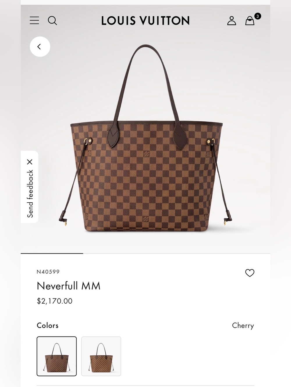 Louis Vuitton Neverfull MM Ebene - Picture 2 of 14